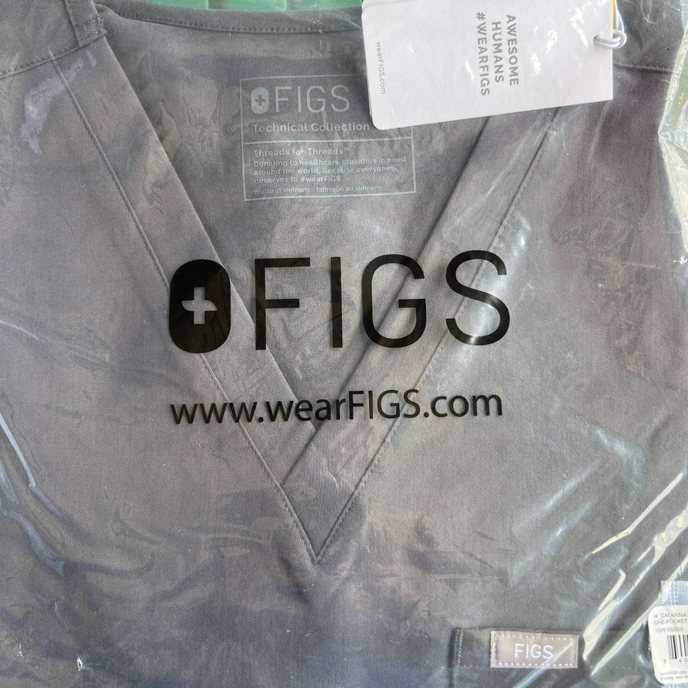 FIGS Catarina One-Pocket Scrub Top Medical Uniform Graphite Size 4XL NWT
